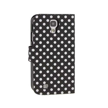 Husa protectie SKY DOTS pentru SAMSUNG GALAXY S4 (i 9500), Flip orizontal, Inchidere magnetica, Stand - Negru cu buline albe Husa protectie SKY DOTS pentru SAMSUNG GALAXY S4 (i 9500), Flip orizontal, Inchidere magnetica, Stand - Negru cu buline albe