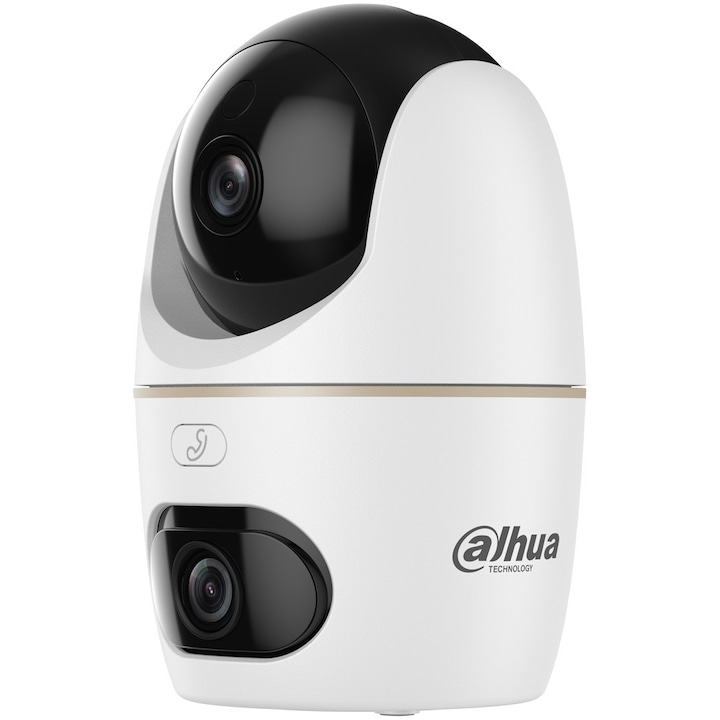 Camera de supraveghere Wireless Dahua Hero Dual DH-IPC-H5DP-5F-0360B-EUR cu Pan/Tilt 360 grade, 5+5MP, 2880 × 1620, Night Vision, Smart Detection, Smart Tracking, One-click Proactive Call, One-click Privacy Mode, Preset Patrol