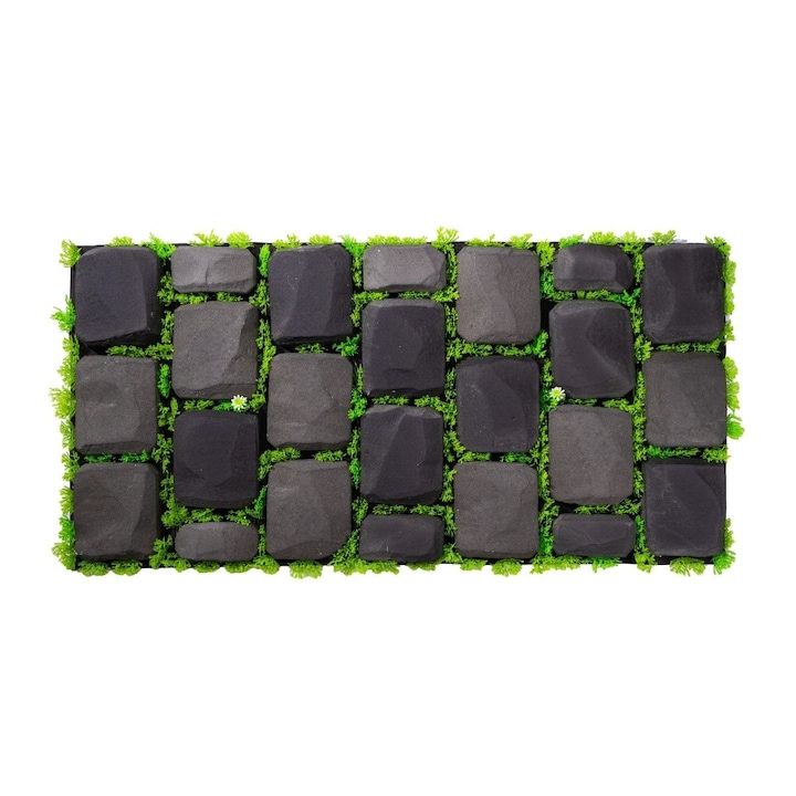 Пано от изкуствени камъни, с трева, Naimeed D7195, 100x50 см