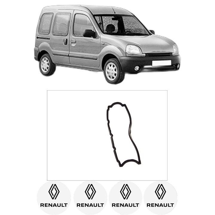 Set garnitura chiuloasa capac culbutori RENAULT KANGOO (KC0/1_) D 65 1.9 (KC0E, KC02, KC0J, KC0N) din 1997-2001 KW 47 CP 64 CMC 1870, Auto, Elring, 4x Stikere auto cu RENAULT