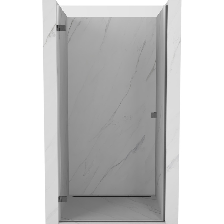 Mexen Lunar-B usi de dus batante stanga 90 cm, transparente, gri pistol periat - 832-090-000-66-00-L