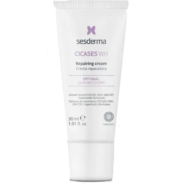 Crema reparatoare SESDERMA CICASES WH, repara și protejeaza pielea sensibila, accelereaza regenerarea pielii, hidrateaza intensiv, 30 ml