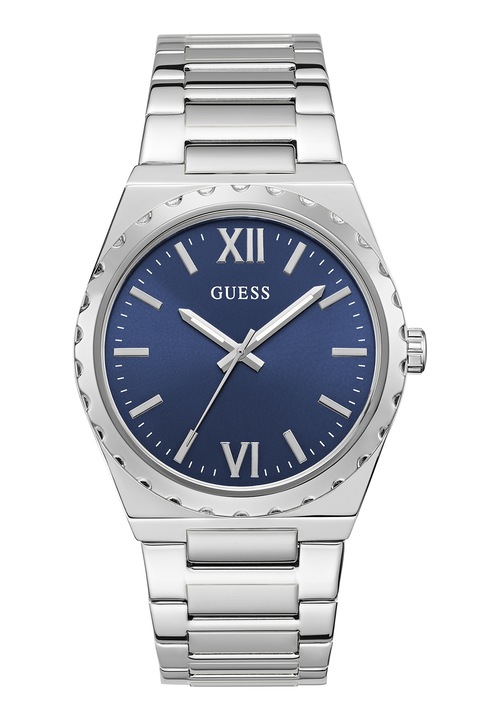 GUESS, Rozsdamentes acél kvarc karóra, Ezüstszín