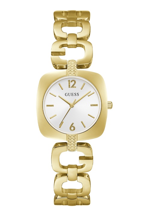 GUESS, Квадратен кварцов часовник, Златист
