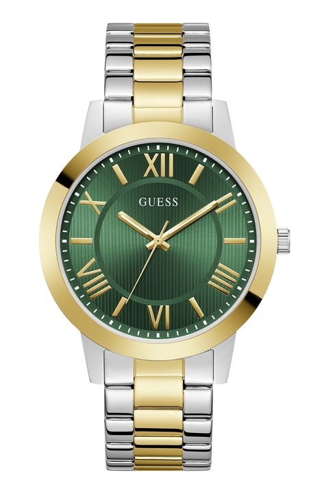 GUESS, Часовник Wyatt от неръждаема стомана, Сребрист