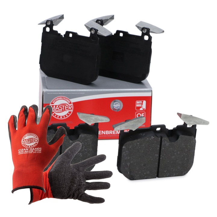 Fékbetétek, Master-Sport Germany, 115x91,3mm, csillapító alátéttel