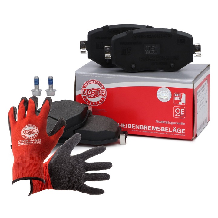 Fékbetét, Master-Sport Germany, 18,3mm, 129x58,7mm, piros, XL