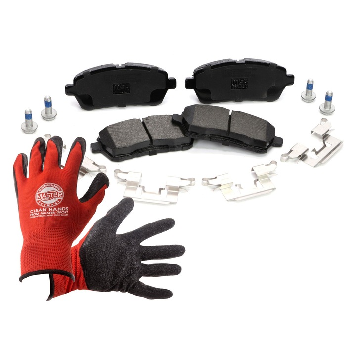 Fékbetétek, Master-Sport Germany, 126x51,5mm, rezgéscsillapító alátéttel