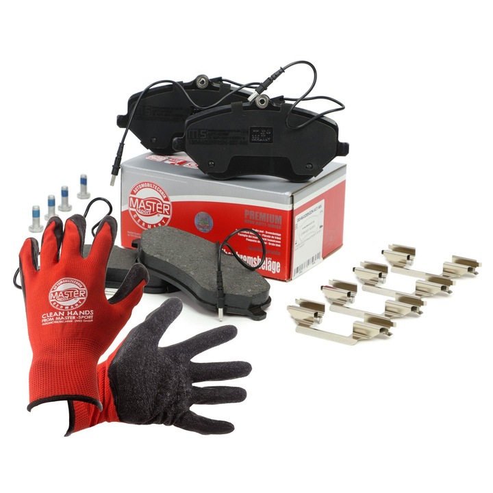 Fékbetétek Master-Sport Germany, 162x79,1mm, rezgéscsillapító tartóval