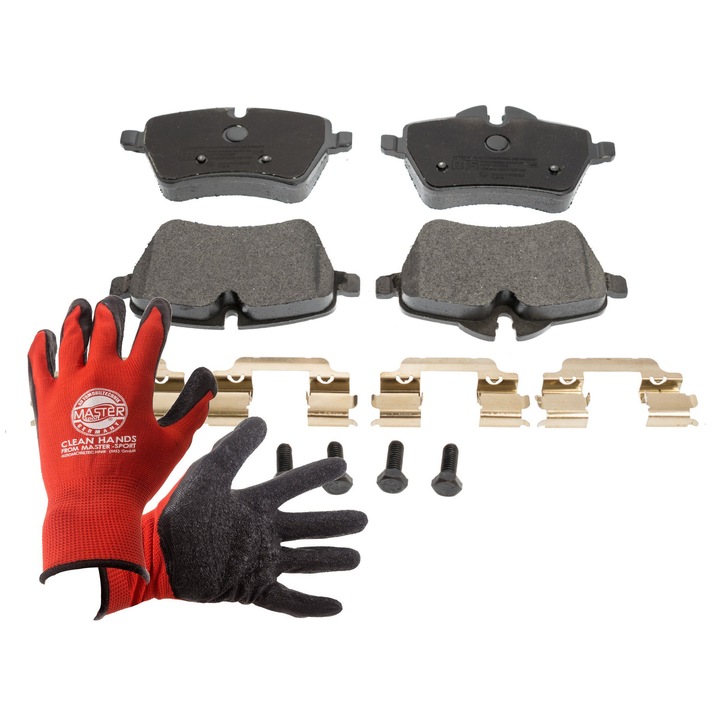 Fékbetétek elöl, Master-Sport Germany, 132x71,3x63,9mm, kopásjelző nélkül