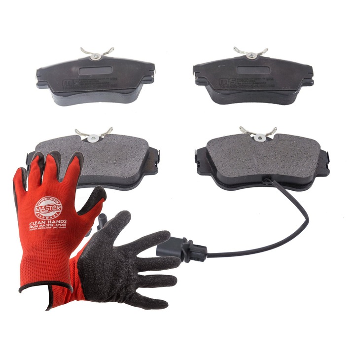 Fékbetét készlet Master-Sport Germany, 130x65.1x19.2mm, lengéscsillapító tartóval