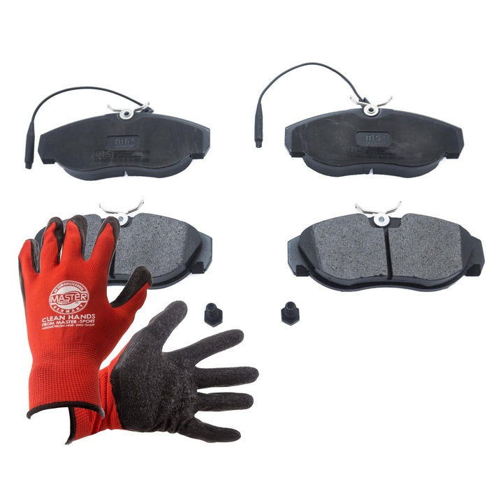 Fékbetétek, Master-Sport Germany, 145x60.9mm, csillapító alátéttel