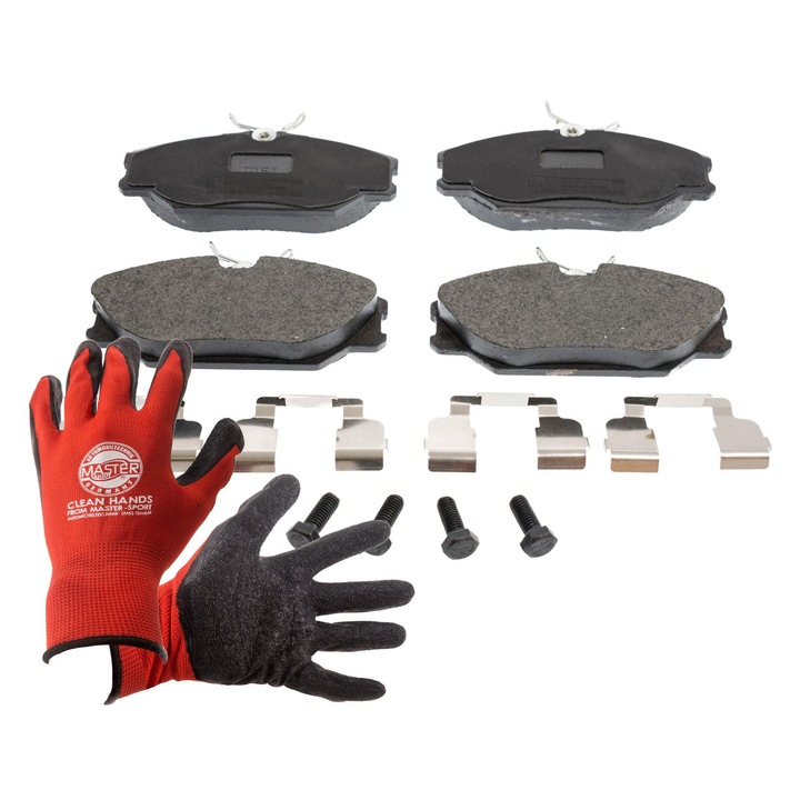 Fékbetét készlet Master Sport Germany, 129x55,5mm, rezgéscsillapító tartóval