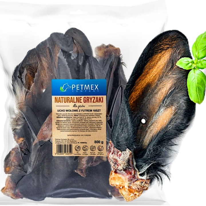 Говежди уши за кучета, Petmex, комплект 10 бр