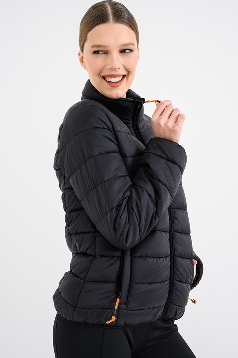 Geographical Norway, Geaca rezistenta la vant cu vatelina si buzunare laterale Atikolor, Negru