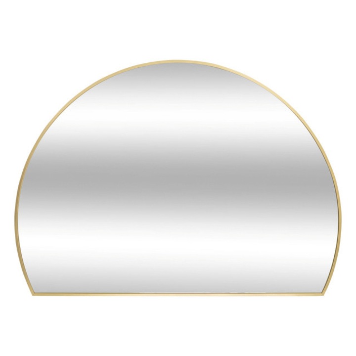 Félköríves előszobatükör ALICE, fém keret, 90 x 65 cm, arany