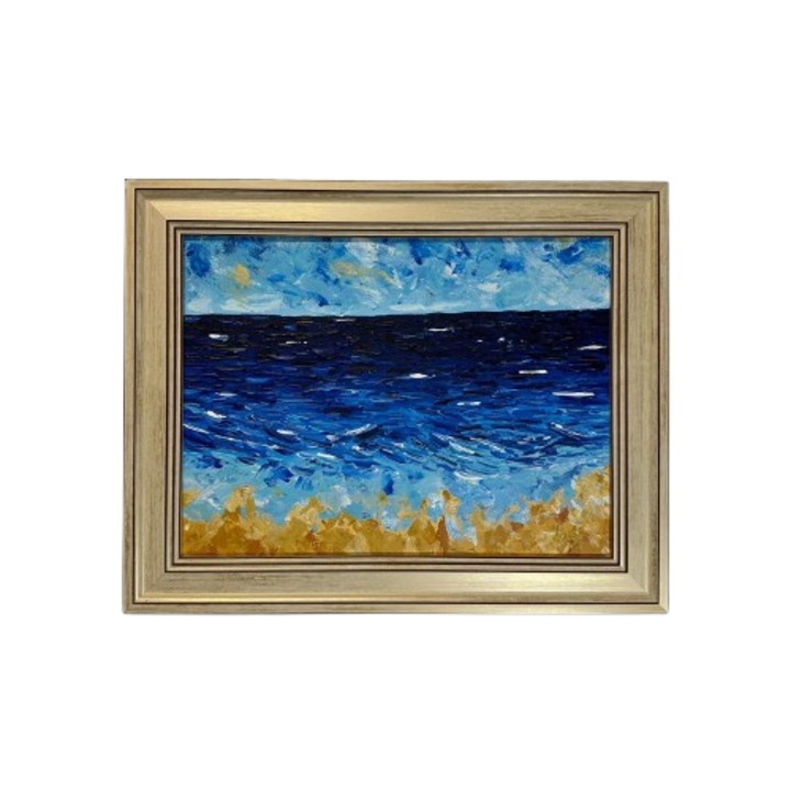 Tablou canvas "Libertate", 38.5 x 48.5 cm, pictat manual, panza pe sasiu din lemn de pin