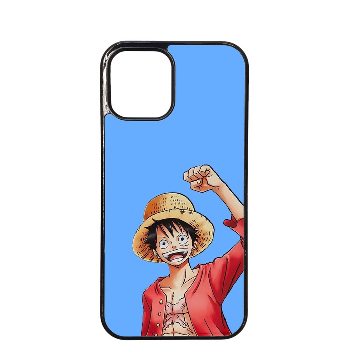 Husa telefon, silicone, One Piece, neagra, pentru Iphone 12/12 Pro