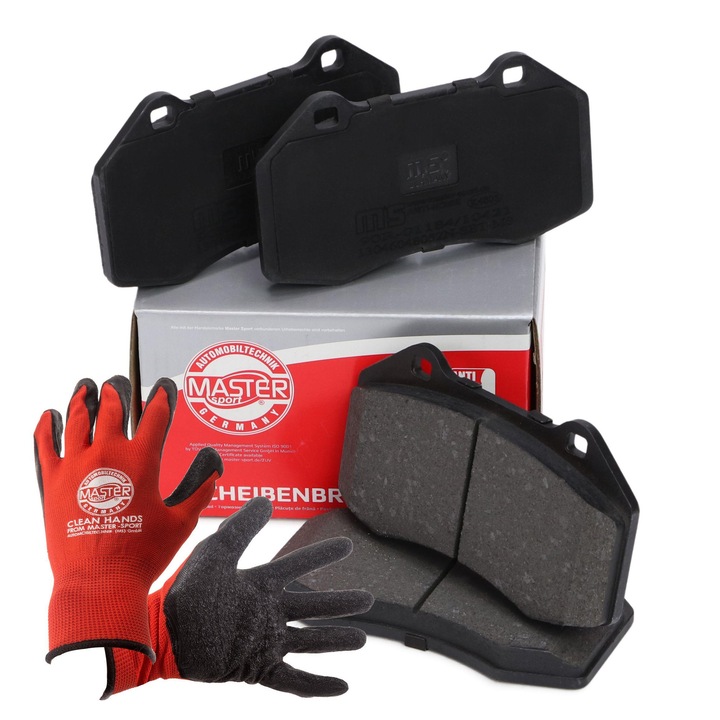 Placute de frana, Master Sport Germany, 125x70,3mm, 15,2mm grosime, cu suport de amortizare, pentru Renault Clio III si Megane II