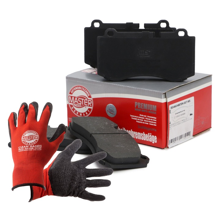 Fékbetétek Master-Sport, első fék, 142x75,9mm, lengéscsillapító tartóval, sokszínű