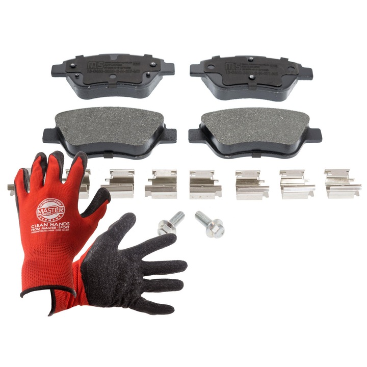 Master-Sport fékbetétek, 123x53mm, 1.36kg, kesztyűvel