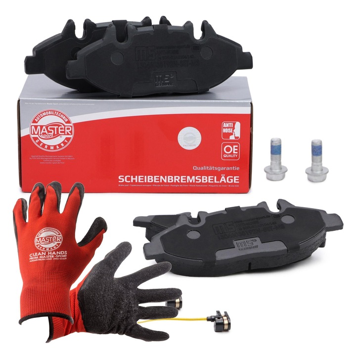 Fékbetétek Master-Sport 13046038192N, 2,13kg, 165x61,9mm, többszínű