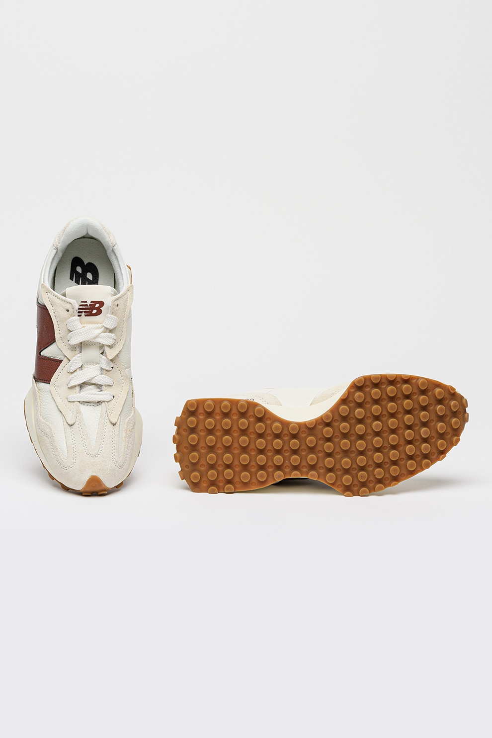 New Balance, Pantofi sport unisex 327 cu insertii din piele