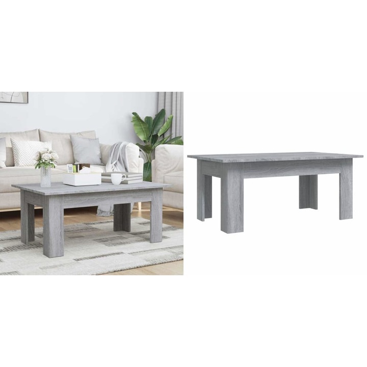 Masuta de cafea, gri sonoma, 100x60x42 cm, lemn prelucrat