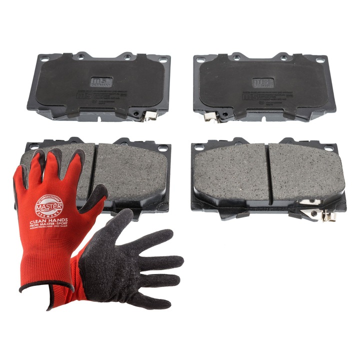 Fékbetét készlet Master-Sport, 119x78,1mm, kopásérzékelővel, többszínű, 2 darab