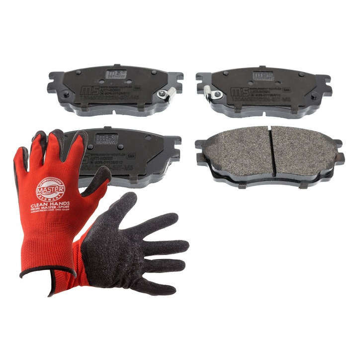 Master-Sport fékbetét készlet, 131x56,1mm, akusztikus érzékelővel, többszínű, 2 darab, XL méret