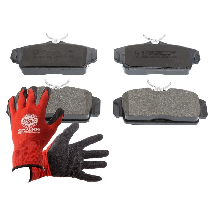 Fékbetétek Master-Sport 13046058072N, 124x57,1mm, csillapító párnákkal, többszínű, XL