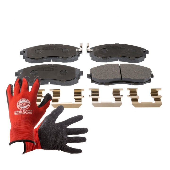 Master-Sport fékbetét készlet, 147x53,7mm, kopásérzékelővel, többszínű