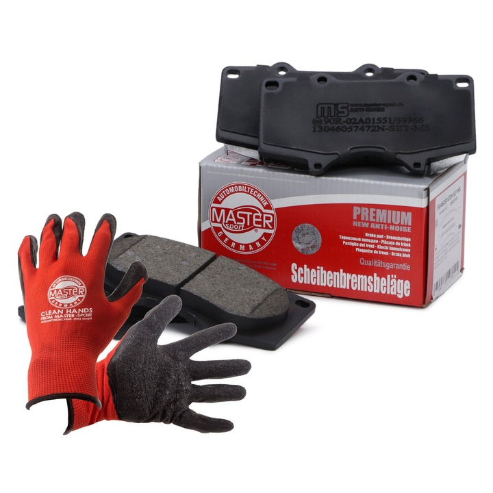 Master-Sport első fékbetétek, 134x76.9mm, kopásjelzővel, 13046057472N-SET-MS