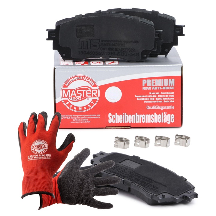 Master-Sport fékbetét készlet, 140x59,5mm, akusztikus érzékelővel, többszínű