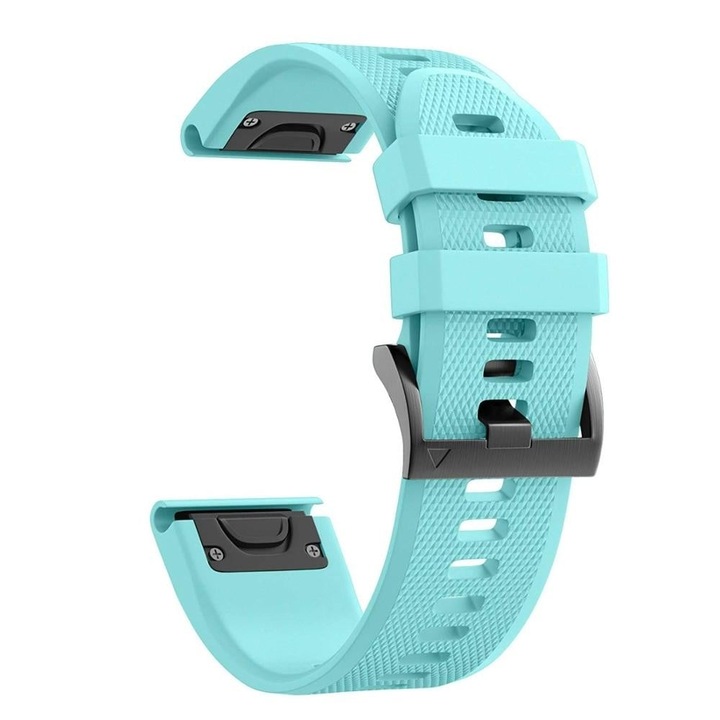 Garmin Instinct 2 okosórával kompatibilis szilikonszíj, szíjszélesség 22 mm, türkiz, eR D L