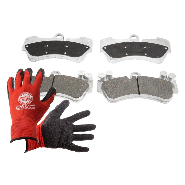 Комплект накладки за велосипедни спирачки и ръкавици, Master-Sport, керамични, 190x99,5 мм