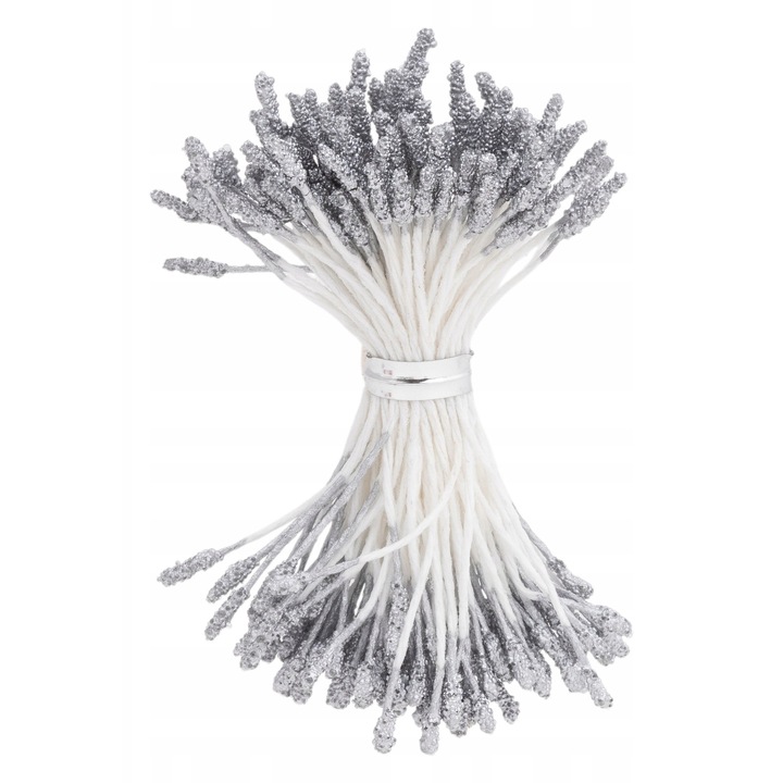 Tije Florarie Artificiale, DIYQueen, H1036, Сребърни, Комплект 90 броя