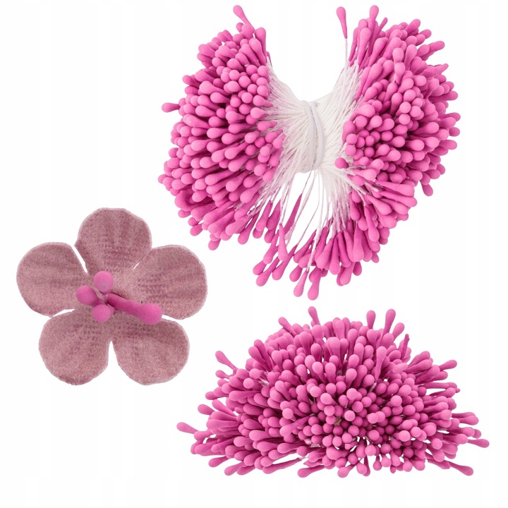 Изкуствени тичинки, DIYQueen, H1055, тъмно розови, Комплект 420 броя