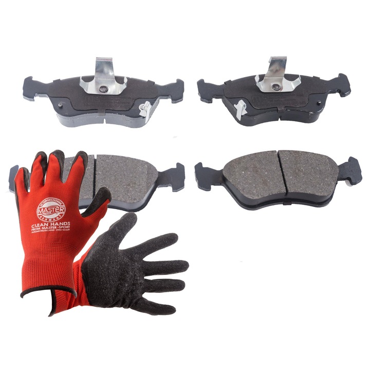 Fékbetét készlet és kesztyű, Master-Sport, 13046058092N, Piros, XL