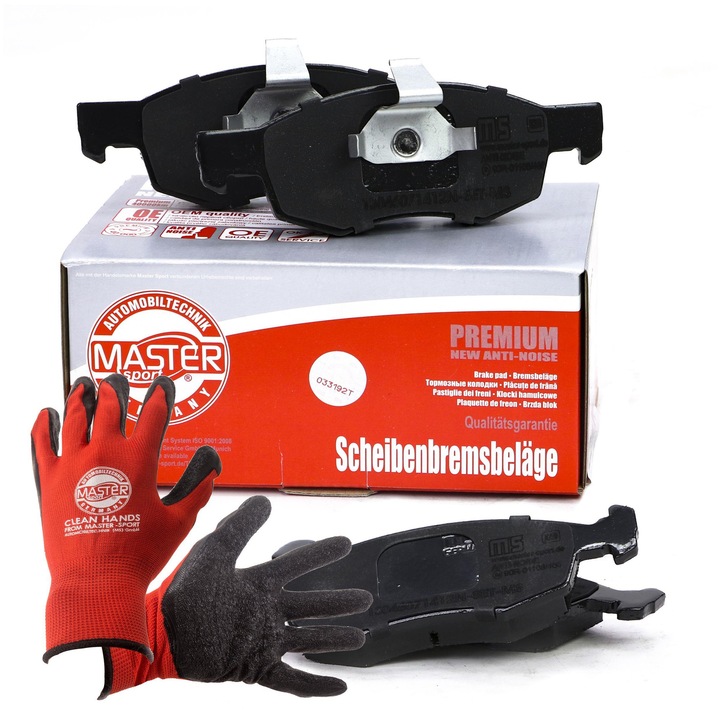 Fékbetét készlet és kesztyű, Master-Sport, 13046071412N, Rozu, XL