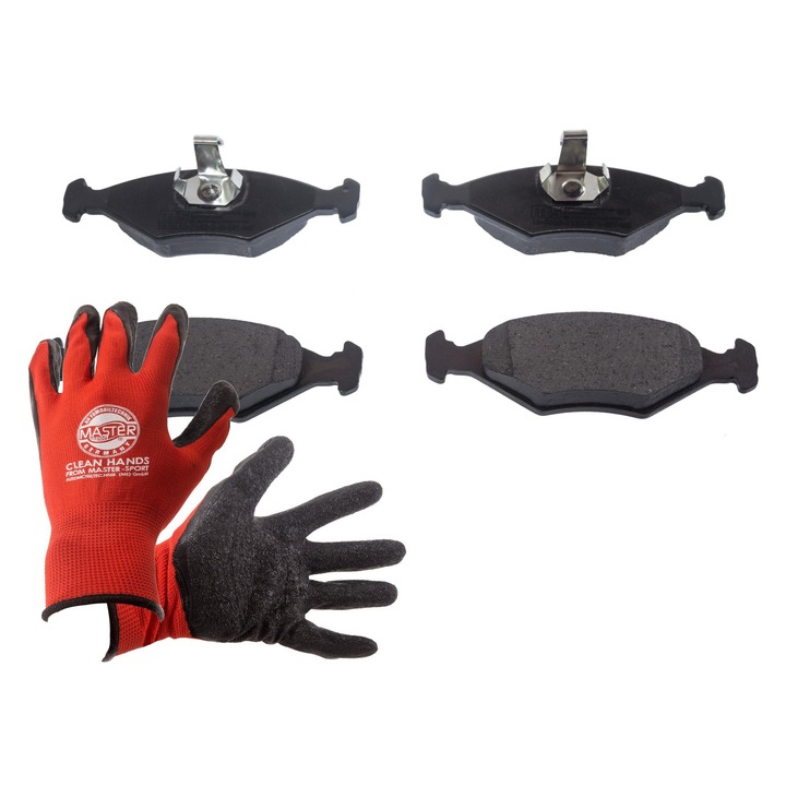 Fékbetét és kesztyű szett, Master-Sport, Piros, XL