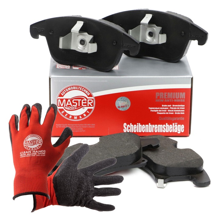 Комплект спирачни накладки за велосипед, Master-Sport, 13046120922N, 156x76,1мм, ръкавици XL