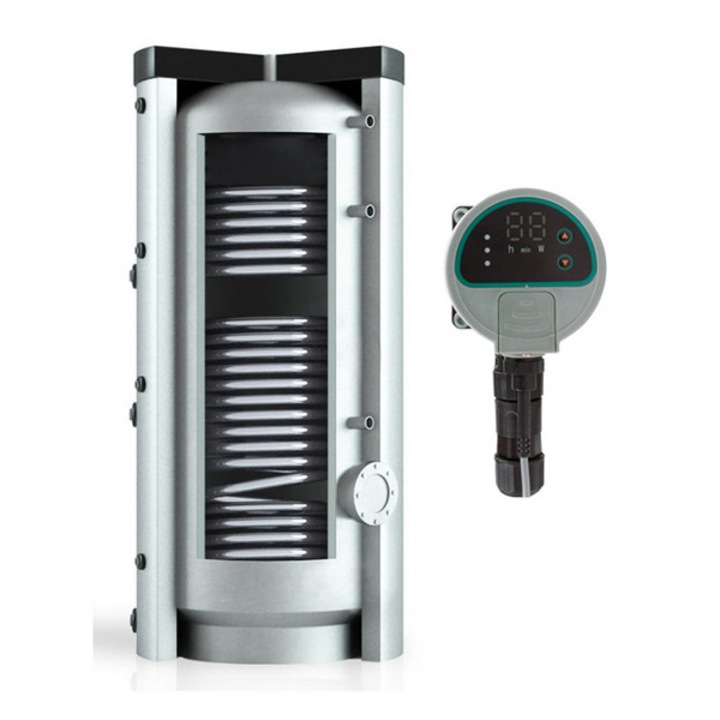 Pachet Boiler stativ din inox cu 2 serpentine, 300 litri, KOPH si Pompa KOPH GPA 15-15 80, H max. 1.5 m, IP44, 230V