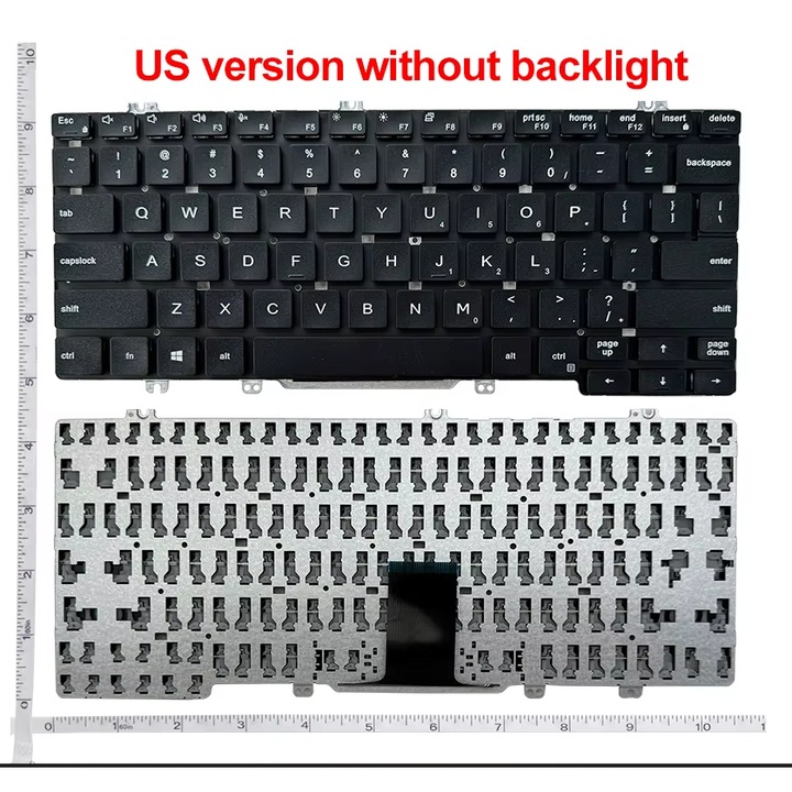 Dell Latitude 5300 5310 2-in-1 5300 5310 7300 laptop billentyűzet, világítás nélküli, nemzetközi billentyűzet, fekete