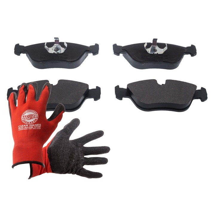 Fékbetét és kesztyű szett, Master-Sport, 13046070532N, 156x58,4mm