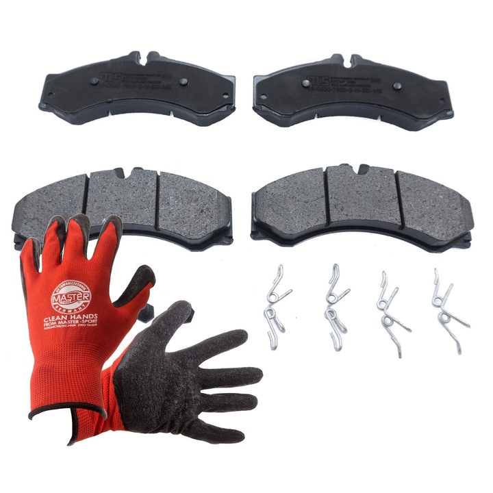 Fékbetét készlet Master-Sport, 13046079092N, 165x73, kesztyű, piros, XL méret