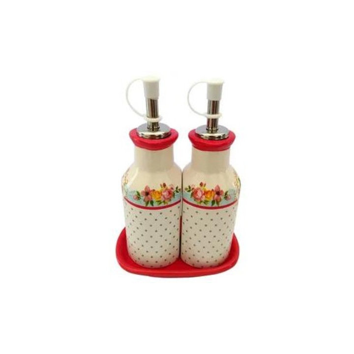 Set 2 oliviere ceramica cu tavita 16x6cm