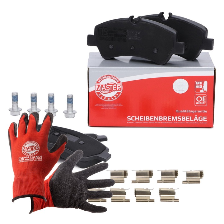 Fékbetét és kesztyű készlet, Master-Sport, 13046026182N, 137x60.8x58.5mm, Ford Tourneo Custom V362-höz