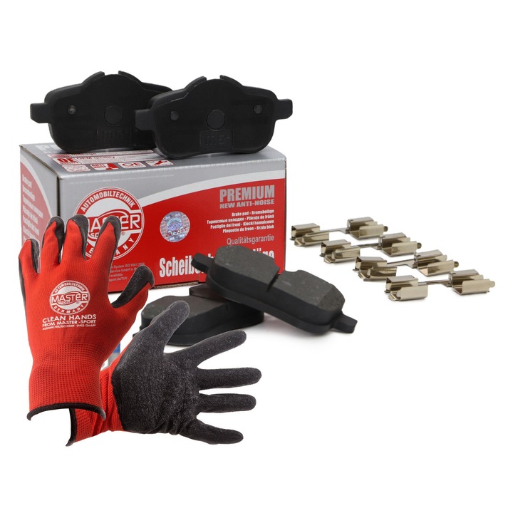 Fékbetét készlet és kesztyű, Master-Sport, 106x52,3x45mm, piros, XL, BMW Z4 Roadster (E89) típushoz