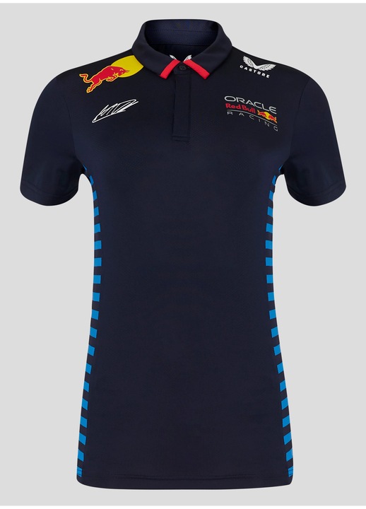 Red Bull galléros póló, Castore, Max Verstappen, női, kék, 2024 M